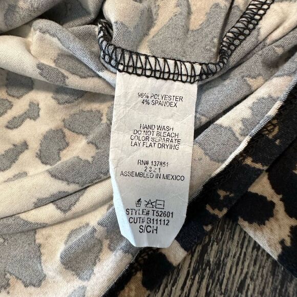 GAZE long Sleeve leopard print top pattern size small - Picture 4 of 4
